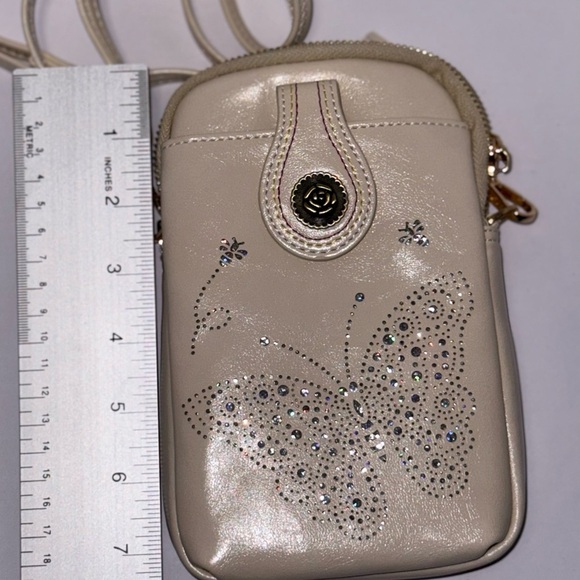 APHISON Mini Cell Phone Purse vegan leather cream - Picture 3 of 7